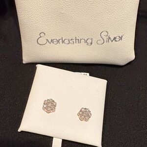 Everlasting Silver Rose Gold Earrings